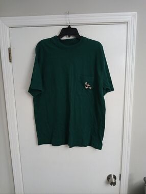 Vintage Dockers Golf Classic Green Pocket Tee with Embroidered Shoes